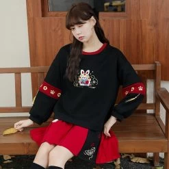 Chinese Trendy Rabbit Embroidery Hoodie -Kawaii Fashion Shop O1CN011y0qxQ1ljdghBTcjz 2356134855