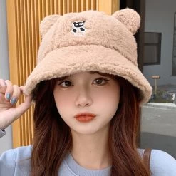 Cute Bear Plush Fisherman Hat -Kawaii Fashion Shop O1CN012DCaHn1wJ2NXXl2tr 2206689906286