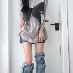 Fashion American Hot Girl Washed Denim Socks -Kawaii Fashion Shop O1CN012d5pFR25fmfsKF2QU 0 item pic