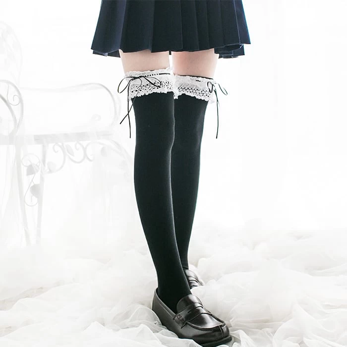 Japanese Cos Lace High Thigh Socks 3 Japanese Cos Lace High Thigh Socks