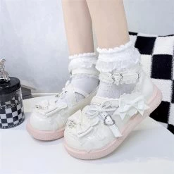 Kawaii Sweet Bow Round Toe Lolita Shoes -Kawaii Fashion Shop O1CN013E6XCI2JrbUfOmLhg 3169619475