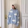 Korean Style Loose Blue Sky White Cloud Sweatshirt -Kawaii Fashion Shop O1CN013TBgUX27MfN2vRkOX 2214933937783