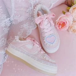 Pink Love Cookie Sneakers 9 Pink Love Cookie Sneakers -Kawaii Fashion Shop O1CN014lwnPy2DDP0mMnuA2 168408575