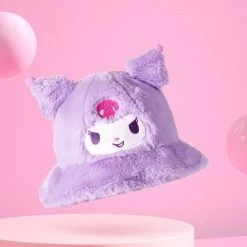 Kawaii Sanrio Kuromi Plush Fisherman Hat