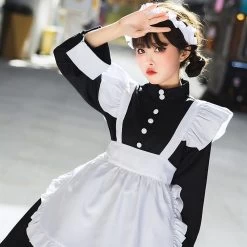 Kawaii Classic Black And White Maid Lolita Dress -Kawaii Fashion Shop O1CN016lCCrr1nV6FpZIfWz 2206657195094