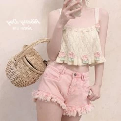Japanese Sweet Knit Tulip Fairy Crop Top 11 Japanese Sweet Knit Tulip Fairy Crop Top -Kawaii Fashion Shop O1CN01AAO3lt1V3vj7FEhLc 2883492598
