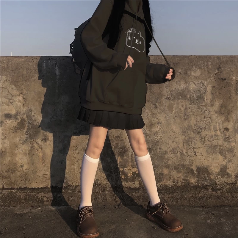 Kawaii Oversize Embroidered Cartoon Bear Hoodie 6 Kawaii Oversize Embroidered Cartoon Bear Hoodie - Image 4