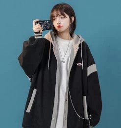 American Vintage Color-Blocking All-Match Coat 10 American Vintage Color-Blocking All-Match Coat -Kawaii Fashion Shop O1CN01COI9wL1p7rQxbG955 2201295335314