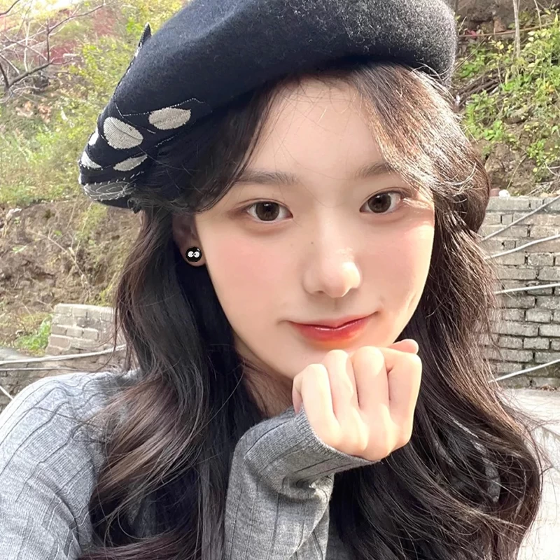 Cute Black Briquette Earrings 5 Cute Black Briquette Earrings - Image 3