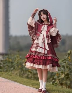 Pastoral Style Little Red Riding Hood Lolita Dress Suit 16 Pastoral Style Little Red Riding Hood Lolita Dress Suit -Kawaii Fashion Shop O1CN01E3dpsP2CZ5yD4rxHC 25284484871