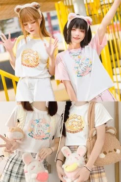 Kawaii Soft Girl Style Japanese Cartoon Print T-shirt 13 Kawaii Soft Girl Style Japanese Cartoon Print T-shirt -Kawaii Fashion Shop O1CN01EubYHw1Eujs6jBnL6 0 item pic