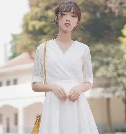 Summer Girl V-neck Lace Fairy Dress 9 Summer Girl V-neck Lace Fairy Dress -Kawaii Fashion Shop O1CN01IunnIz23pjlcDXA5y 3191337305