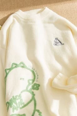 Japanese Lazy Style Cartoon Dinosaur Print Sweater -Kawaii Fashion Shop O1CN01JSh6gg1Gs6v3M2PZ8 0 item pic