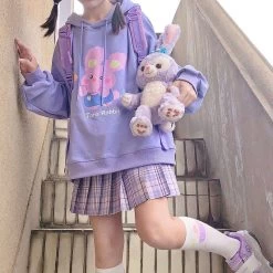 Kawaii Japanese Cute Rabbit Purple Hoodie -Kawaii Fashion Shop O1CN01M4Wtyu1j9Kyu0Gpl6 2208179544505