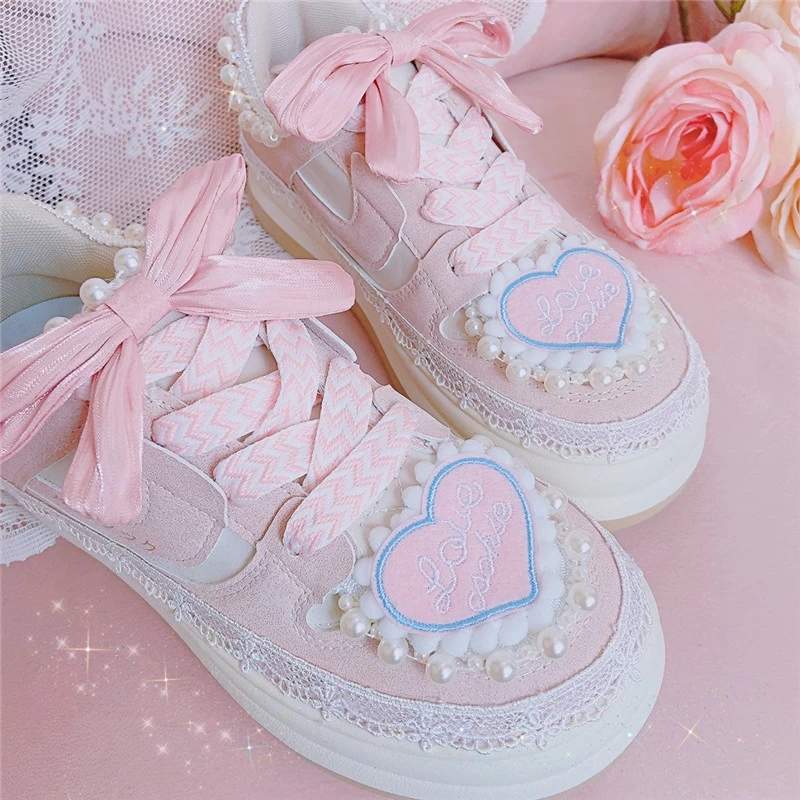 Pink Love Cookie Sneakers 3 Pink Love Cookie Sneakers