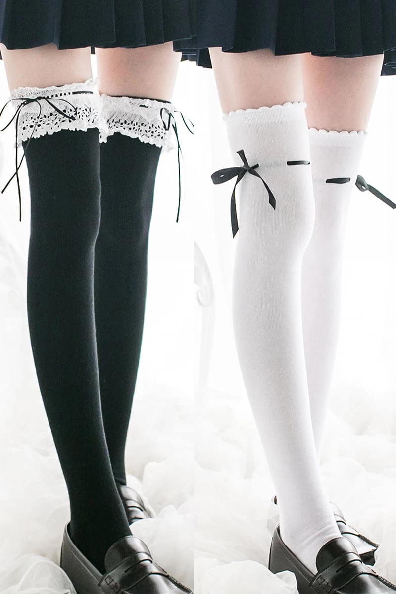 Japanese Cos Lace High Thigh Socks 8 Japanese Cos Lace High Thigh Socks - Image 6