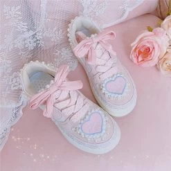 Pink Love Cookie Sneakers 11 Pink Love Cookie Sneakers -Kawaii Fashion Shop O1CN01Os3zzJ2DDP0ZZdvJk 168408575