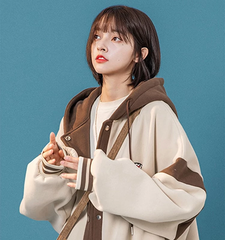 American Vintage Color-Blocking All-Match Coat 3 American Vintage Color-Blocking All-Match Coat