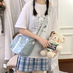 Kawaii Soft Girl Style White Cartoon Bear Print T-shirt -Kawaii Fashion Shop O1CN01QmY5oB1p3jmaar5WX 3901445305