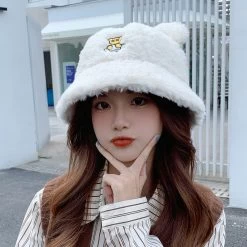 Cute Bear Plush Fisherman Hat -Kawaii Fashion Shop O1CN01RN0RdM1wJ2NcP28CK 2206689906286