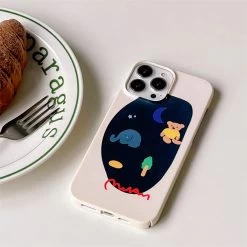 Cute Hand-Painted Bear Illustration IPhone Case -Kawaii Fashion Shop O1CN01RsXRCR1CnkghFHnHW 2636640126