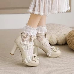 Sweet Lace Bow Lolita Mary Janes Shoes -Kawaii Fashion Shop O1CN01T4AsGt1PtKU8CrSM7 2586231898