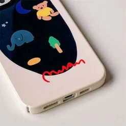 Cute Hand-Painted Bear Illustration IPhone Case -Kawaii Fashion Shop O1CN01Up9CMP1CnkgeRdEqo 2636640126