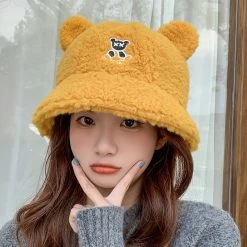 Cute Bear Plush Fisherman Hat -Kawaii Fashion Shop O1CN01VNsy911wJ2NfnOLN0 2206689906286