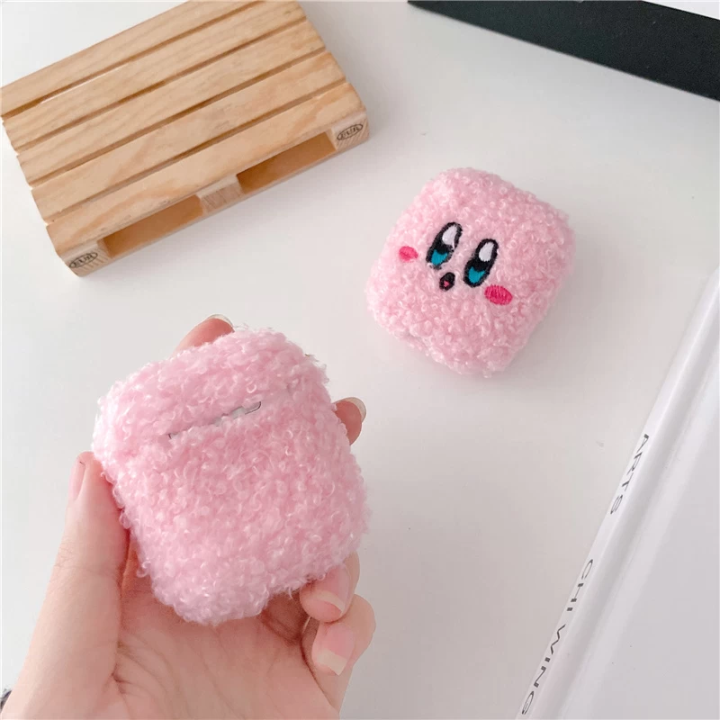 Kawaii Pink Kirby Plush Airpods Case 5 Kawaii Pink Kirby Plush Airpods Case - Image 3