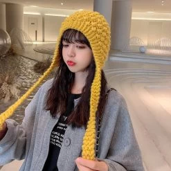 Kawaii Hand-knitted Long Lace Soft Girl Knitted Hat -Kawaii Fashion Shop O1CN01WXPKYs1Clv2X66gz4 2212817950122