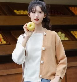 Fashion Soft Girl Contrast Sweater