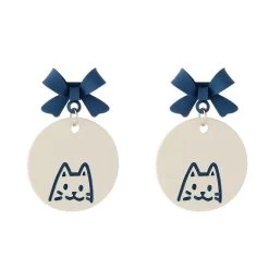 Cute Kitten Illustration Contrasting Color Earrings -Kawaii Fashion Shop O1CN01YL69wM1DKGm0K1PLH 2914770197