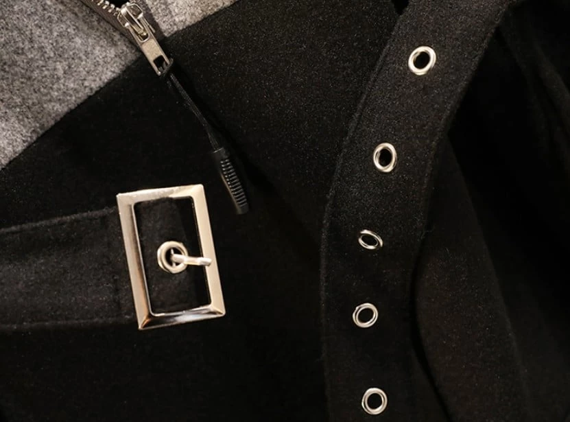 Punk Zipper Chain Pocket T-Shirt Dress 4 Punk Zipper Chain Pocket T-Shirt Dress - Image 2