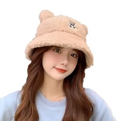 Cute Bear Plush Fisherman Hat -Kawaii Fashion Shop O1CN01Zfy6pQ1wJ2NbmkS9x 2206689906286