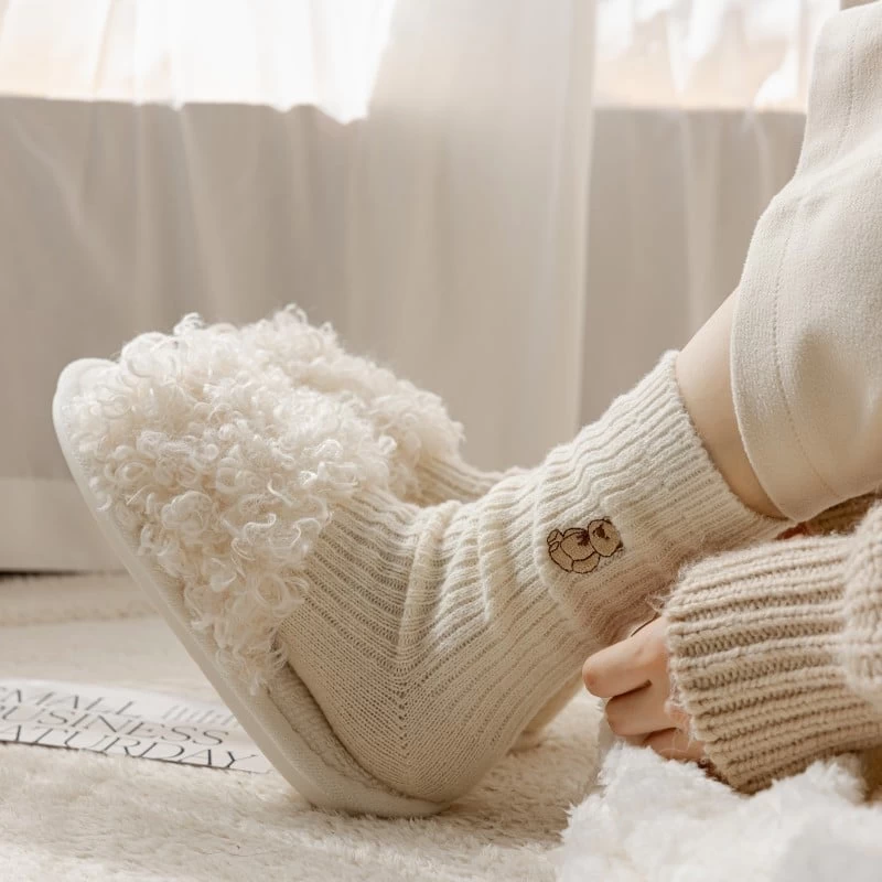 Kawaii Japanese Bear Pure Color Socks 3 Kawaii Japanese Bear Pure Color Socks