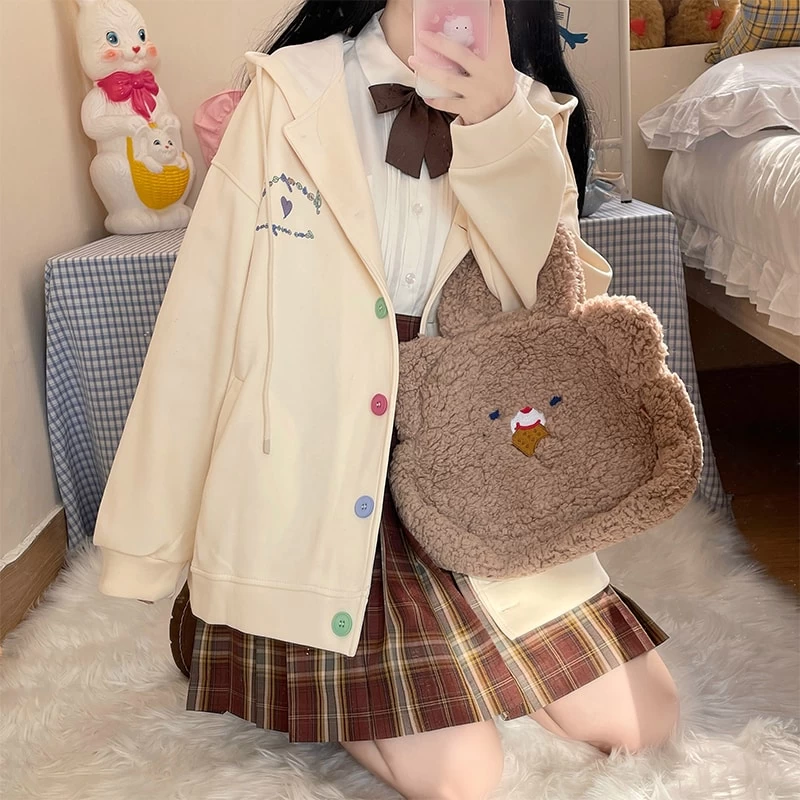 Japanese Mori Girl Style Candy-Colored Embroidered Jacket 4 Japanese Mori Girl Style Candy-Colored Embroidered Jacket - Image 2