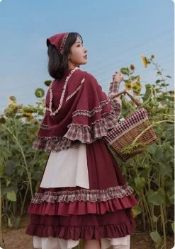 Pastoral Style Little Red Riding Hood Lolita Dress Suit 17 Pastoral Style Little Red Riding Hood Lolita Dress Suit -Kawaii Fashion Shop O1CN01eEDrSy2CZ5yAuMpkw 2528448487
