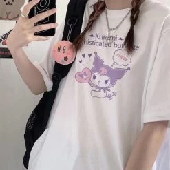 Kawaii Japanese Oversize Kuromi T-shirt -Kawaii Fashion Shop O1CN01epL7rF1QH94eSFDRH 2213721741950
