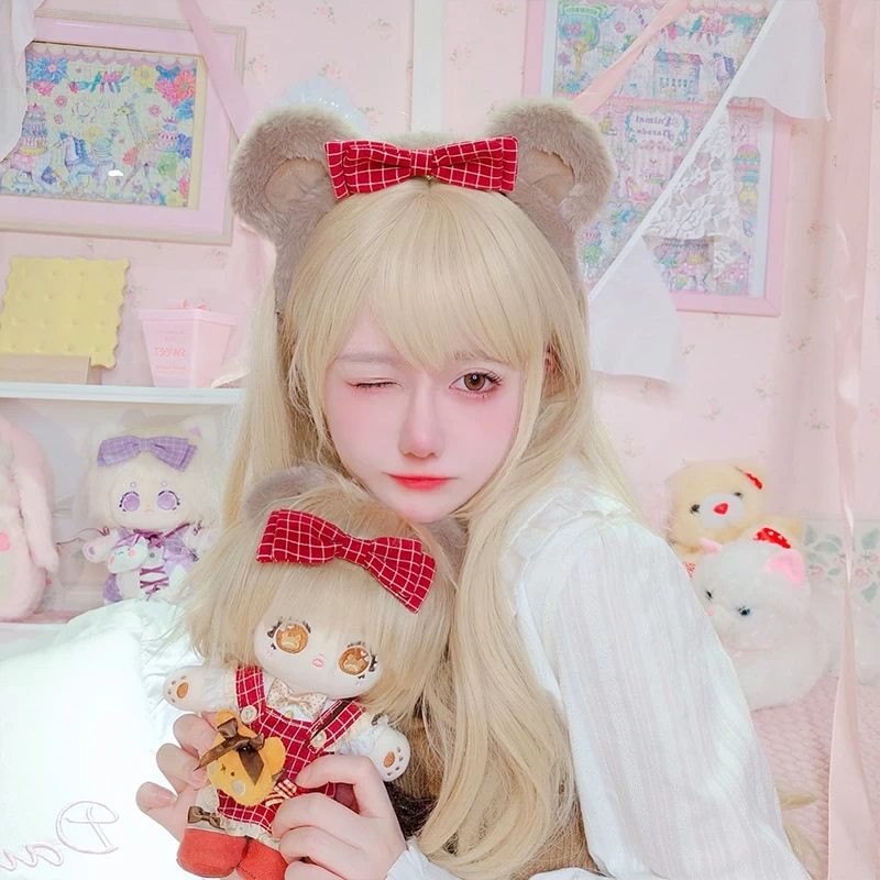 Cute Plush Bear Ear Lolita Headband 6 Cute Plush Bear Ear Lolita Headband - Image 4