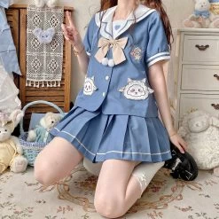 Cute Blue JK Sailor Uniform Skirt Set -Kawaii Fashion Shop O1CN01hfbsc324luNcsebfY 2862357432