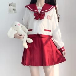 Japanese Red JK Sailor Suit Skirt Set -Kawaii Fashion Shop O1CN01icFaaj2GWaQf1sBIF 755829023
