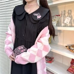 Sweet Preppy Embroidered Black Dress 11 Sweet Preppy Embroidered Black Dress -Kawaii Fashion Shop O1CN01icxGMW1IYzeHX1Bkn 844320906