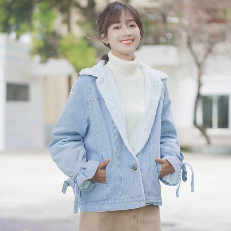 Fashion Thickened Floral Embroidered Denim Jacket 5 Fashion Thickened Floral Embroidered Denim Jacket - Image 3