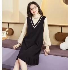 Fashion Girl Fake Two-Piece Knitted Dress 11 Fashion Girl Fake Two-Piece Knitted Dress -Kawaii Fashion Shop O1CN01oNCfHu1xuQOiyzyHZ 2209337386503