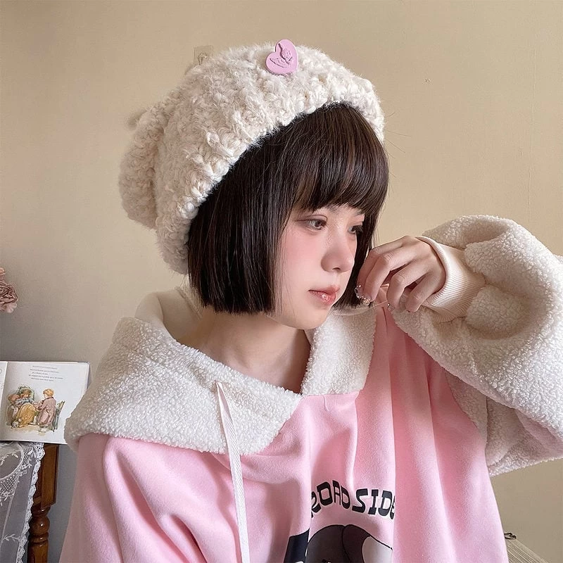 Kawaii Japanese Thick Wool Knitted Hat 3 Kawaii Japanese Thick Wool Knitted Hat