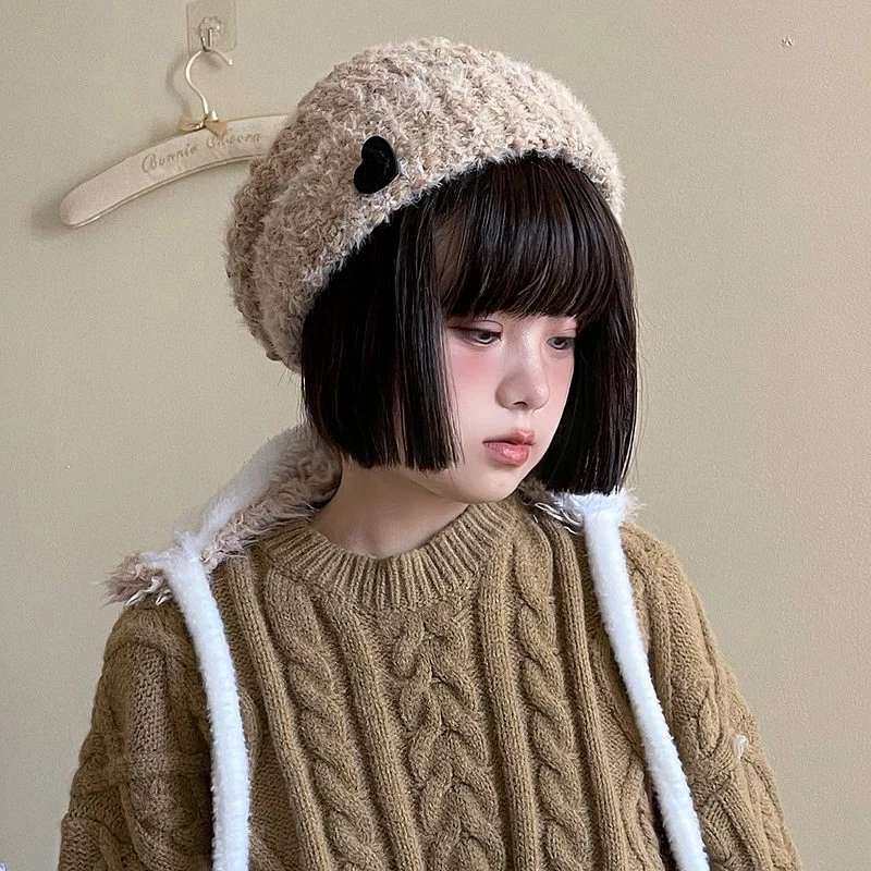 Kawaii Japanese Thick Wool Knitted Hat 6 Kawaii Japanese Thick Wool Knitted Hat - Image 4