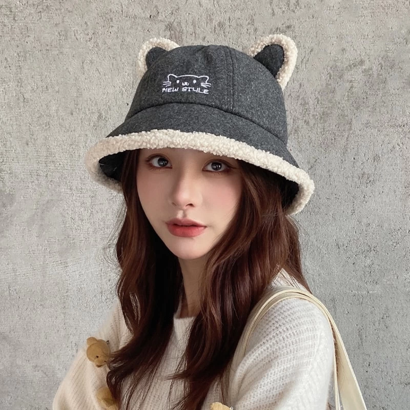 Cute Cat Ears Plush Hat 6 Cute Cat Ears Plush Hat - Image 4