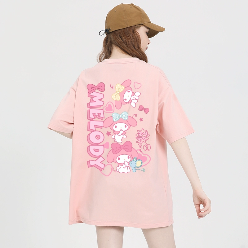 Kawaii Sweet Style Pink My Melody Printed T-shirt 3 Kawaii Sweet Style Pink My Melody Printed T-shirt