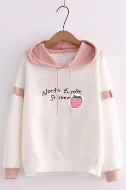 Kawaii Sweet Pink Strawberry Print Hoodie 13 Kawaii Sweet Pink Strawberry Print Hoodie -Kawaii Fashion Shop O1CN01sjbj7V2KyIqQzZgUG 0 item pic