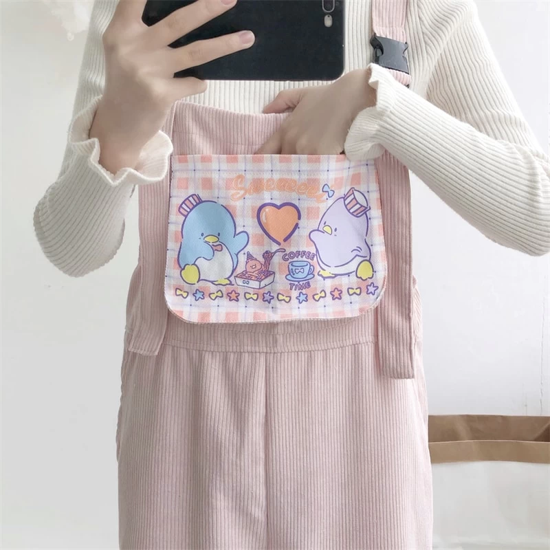 Kawaii Japanese Soft Girl Corduroy Overalls 7 Kawaii Japanese Soft Girl Corduroy Overalls - Image 5